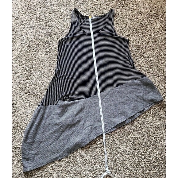 Alembika sleeveless asymmetric tunic Dress Size 3 Mixed Pattern black/white EUC - Picture 8 of 15